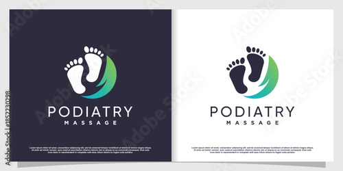Podiatrist logo with creative element style Premium Vector part 4