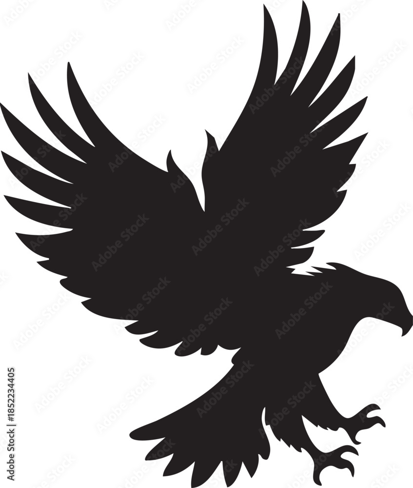 Obraz premium Bald Eagle In Flight with Claws Out Design Vector