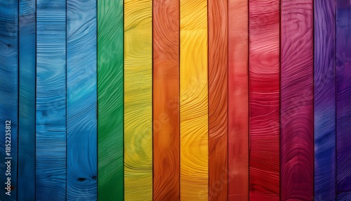 Rainbow Stained Wood Planks Showing Grain Texture Vibrant Colors Wood Grain Wood Texture