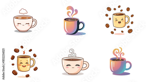coffee cup isolated transparent background, editable vector artwork ai illustration file, (3) copy
