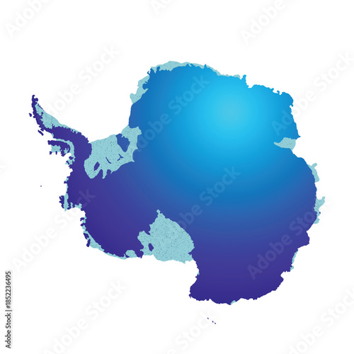 Map of Antarctica, sign silhouette. World Map Globe. Vector Illustration isolated on white background. Antarctic continent.