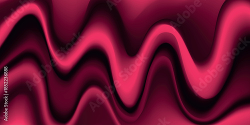 Silk pink background. Abstract vector pattern with copy space. Liquid wave texture, smooth drapery wallpaper. Wedding fabric, satin. Wavy design for banner, card, postcard, backdrop.