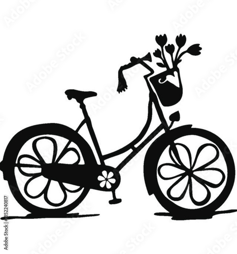 bicycle with flowers