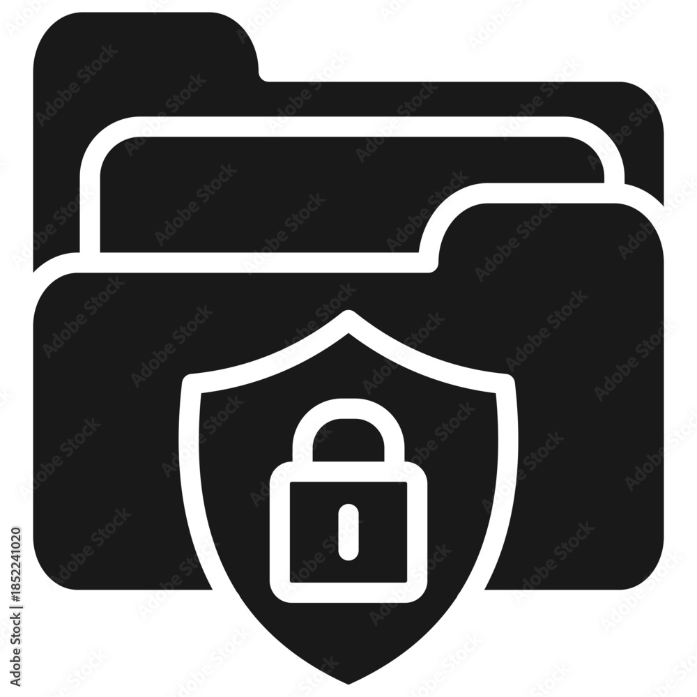 Obraz premium Folder Lock Icon