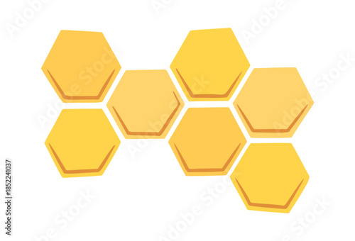 Natural honeycomb cells beekeeping element