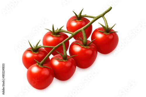 Wallpaper Mural Bunch of ripe red cherry tomatoes on a green vine, showcasing fresh organic produce. Transparent background Torontodigital.ca