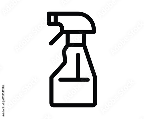 Simple Line Art Spray Bottle Icon for Cleaning Product or Home Use