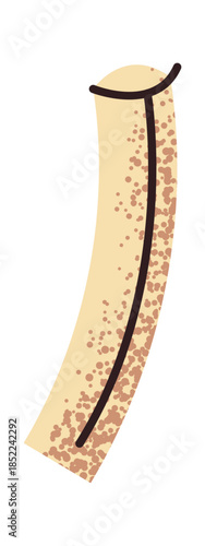 Homemade macaroni tube design element