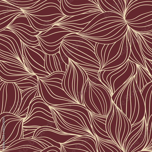 Seamless floral pattern based on traditional folk art ornaments. Colorful flowers on color background. Scandinavian style. Sweden nordic style. Vector illustration. Simple minimalistic pattern.