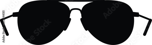 Black sunglasses isolated vector graphic with a transparent background silhouette