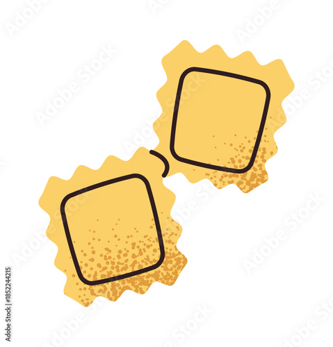 Plate shaped pasta Italian food