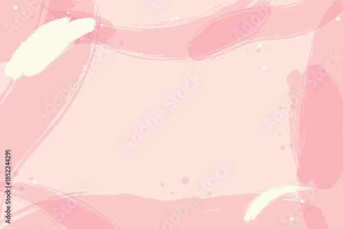 Soft Pink Abstract Background with Pastel Brush Strokes