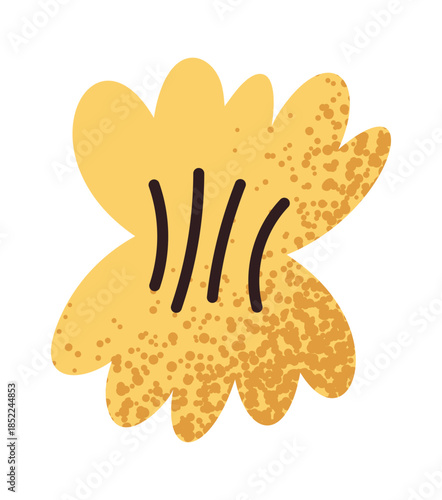 Butterfly shaped macaroni sticker design