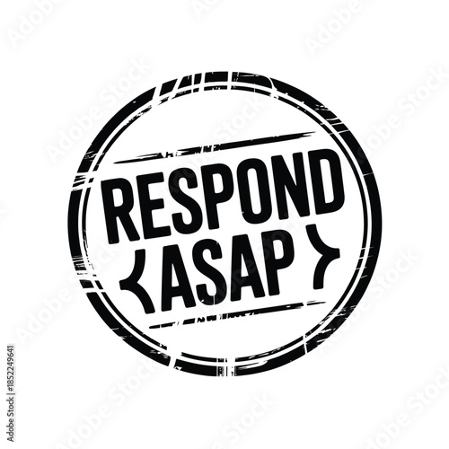 Respond asap grunge stamp