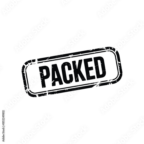 Black packed stamp with distressed texture