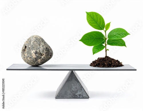 Équilibre entre le minéral et le végétal