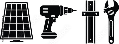 Construction And Repair Tools Solar Panel Drill And Wrench