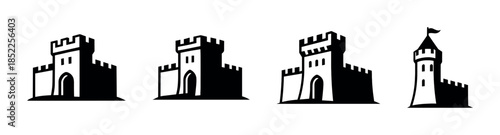 Ancient castles, vector illustration of castles, flat vector style