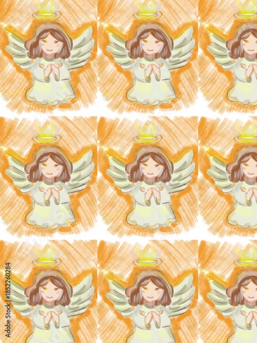 Angel in Christmas, pattern for Christmas decorations 