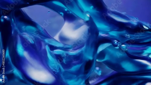 Wallpaper Mural Abstract blue viscous liquid background flowing Torontodigital.ca