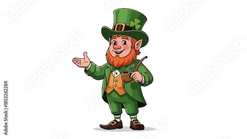 St. Patrick's Day Leprechaun Character Vector Illustration