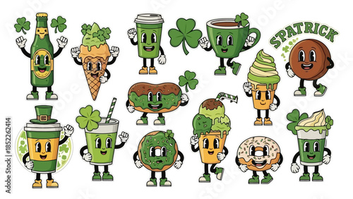 St. Patrick's Day Themed Food and Drink Characters