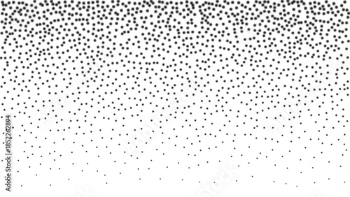 Stippling gradient, noise gradient background, stipple effect made by abstract shapes. Noise gradient texture background.