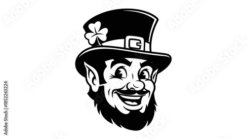 Cheerful Leprechaun Cartoon Illustration Vector Art