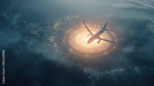 Airplane absorbs energy core as New Year begins