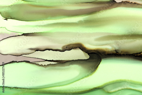 
abstract art background in green and brown colors