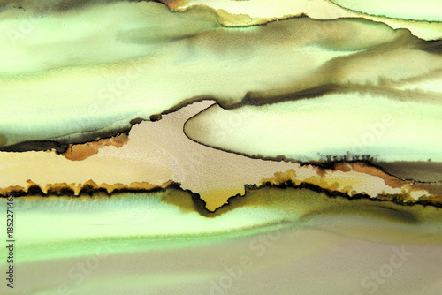 
abstract art background in green and brown colors