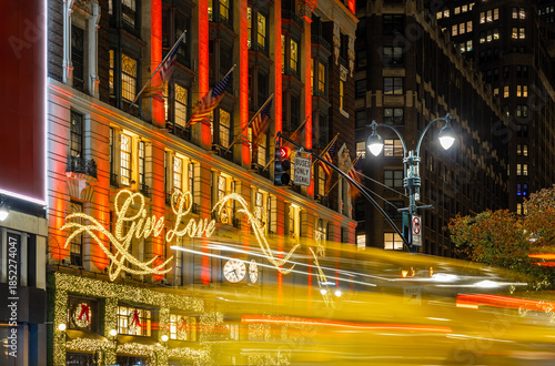 Macy’s Herald Square at Night During Christmas Season
