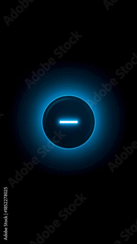 night neon icon app design circle button pushbutton dark