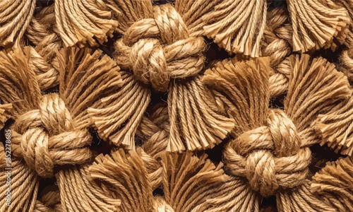 Decorative Macrame Rope Knot Pattern