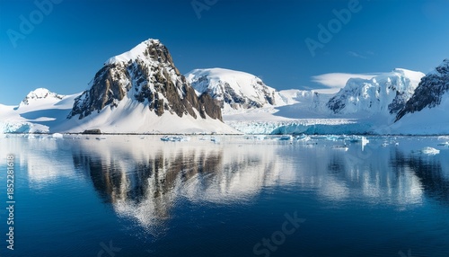 Wallpaper Mural A Serene Antarctic Landscape Showcases Towering Ice Capped Mountains Reflected In A Placid Glacial Bay Torontodigital.ca