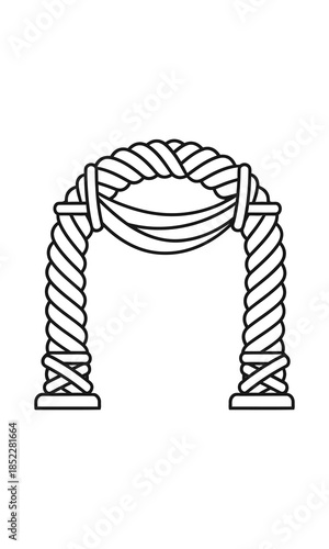 Braided Hair Outline Symbol