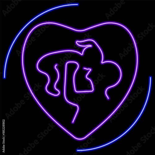 father's day neon sign, modern glowing banner design, colorful modern design trends on black background. Vector illustration.