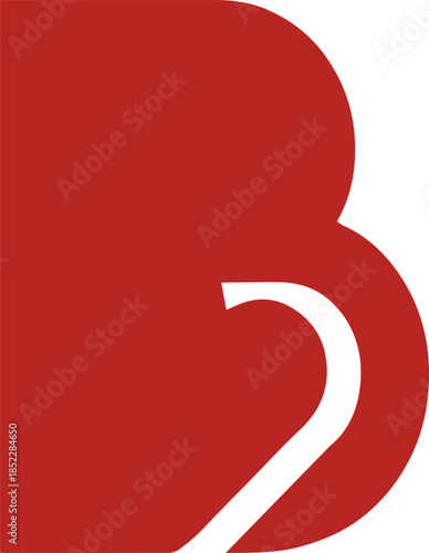 Minimalist Red Letter B Logo Design for Finance and Stock Market Business