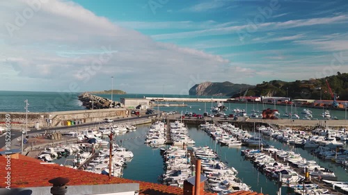 Stunning High Angle View of a Beautiful Seaside Marina