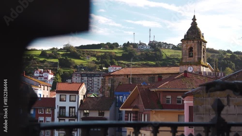 Picturesque View of a Traditional Spanish Village from a Window