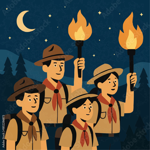 Scout Torchlight Night Illustration

