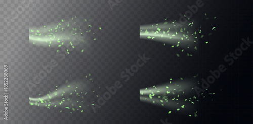 Green swirl elements