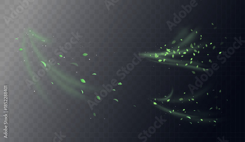 Green swirl elements