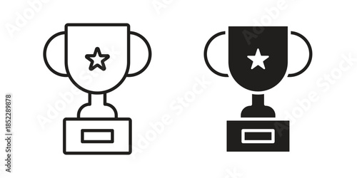 Award icons for apps and print media. Editable stroke and flat icons