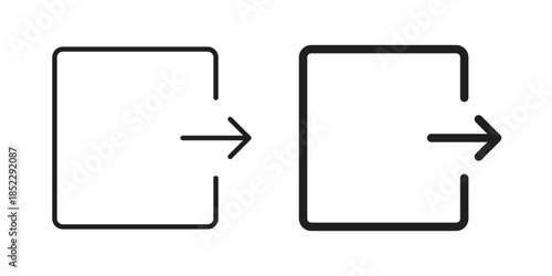 Export icons for apps and print media. Editable stroke and flat icons