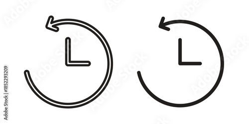 History icons for apps and print media. Editable stroke and flat icons