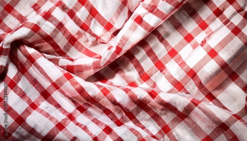 Red White Chequered Tablecloth Texture History