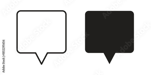 Pop up icons for apps and print media. Editable stroke and flat icons