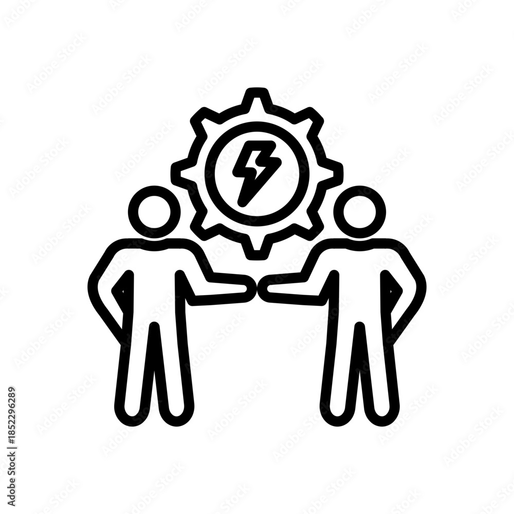 Obraz premium conflict resolution Business Meeting Glyph Icon