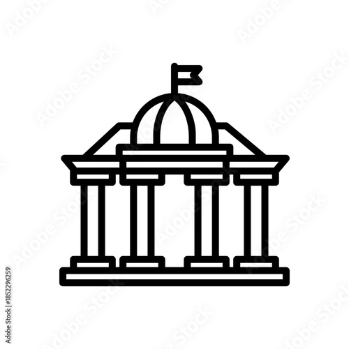 town hall Business Meeting Glyph Icon